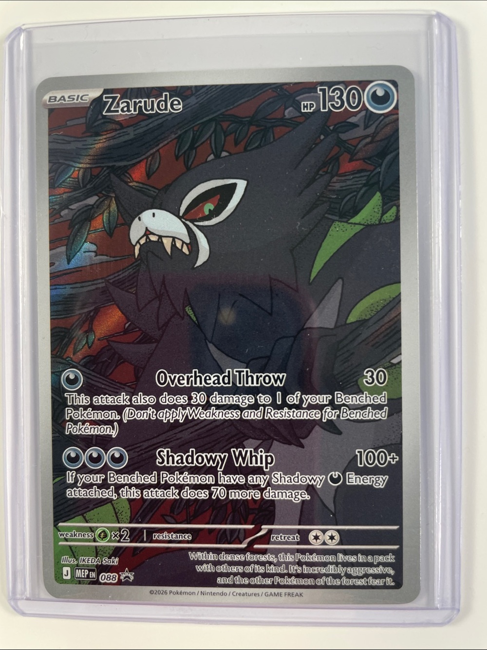 Pokemon Zarude Card - Black, Green, Red Holographic Art
